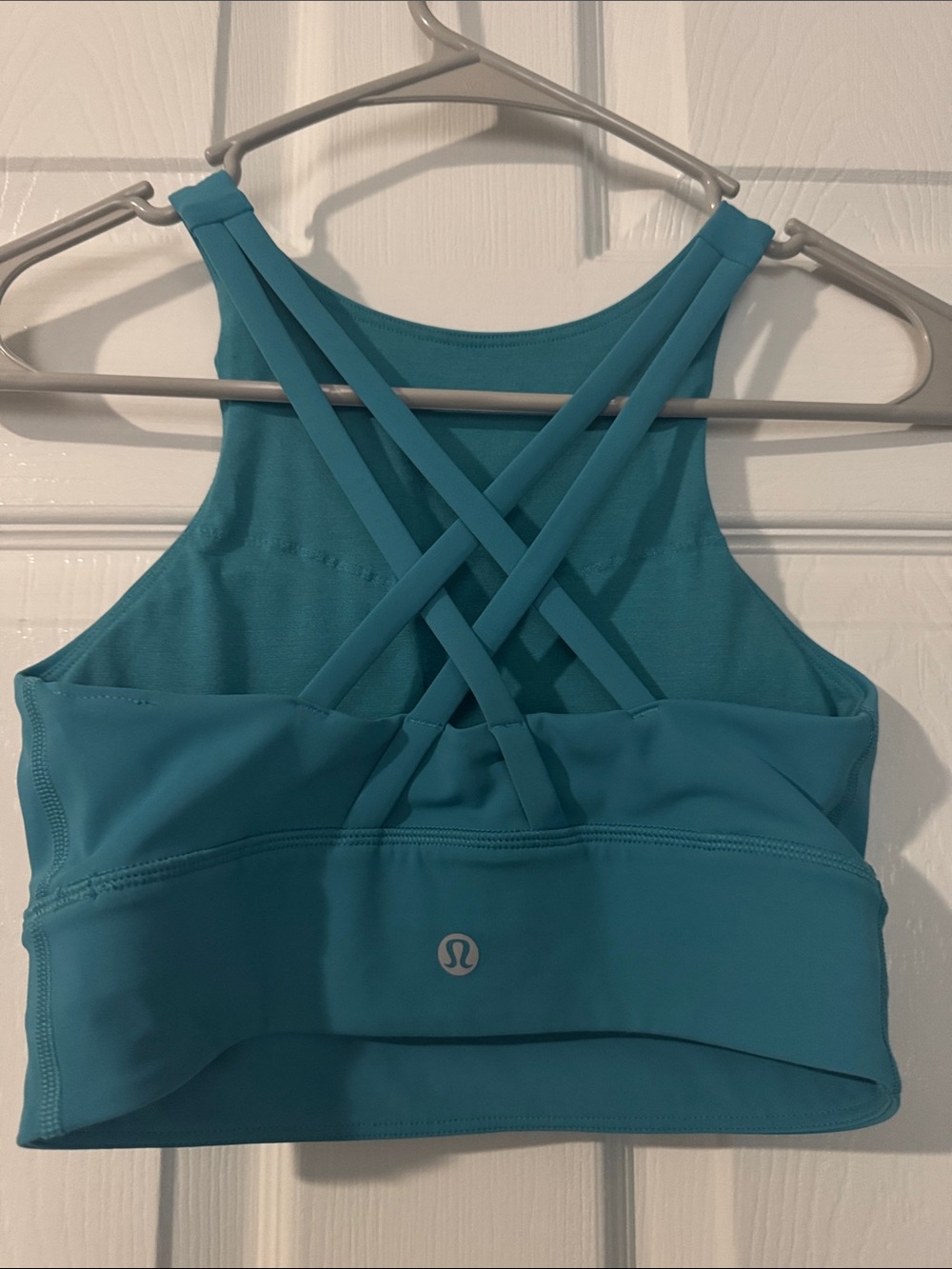 lululemon athletica Teal Crisscross Back Sports Bra